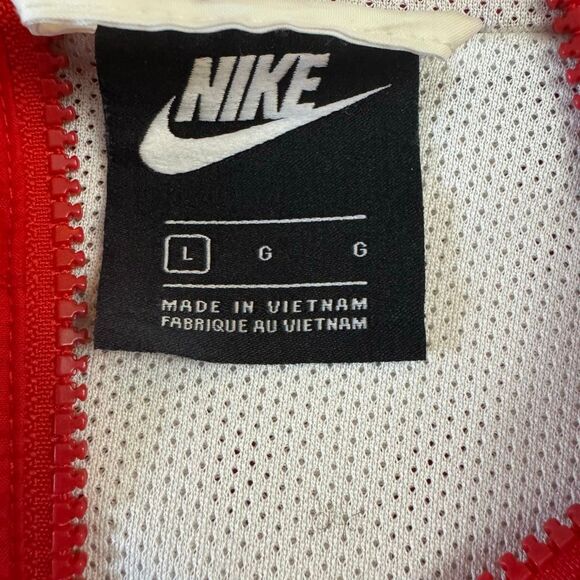 Vintage Nike Red White And Blue Windrunner Hooded Jacket Size Large Windbreaker - Picture 6 of 9